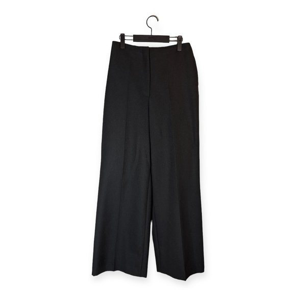 The Row Pants - The Row Pipa Black Wool Mohair Wide Leg Trousers Pants sz 6 M